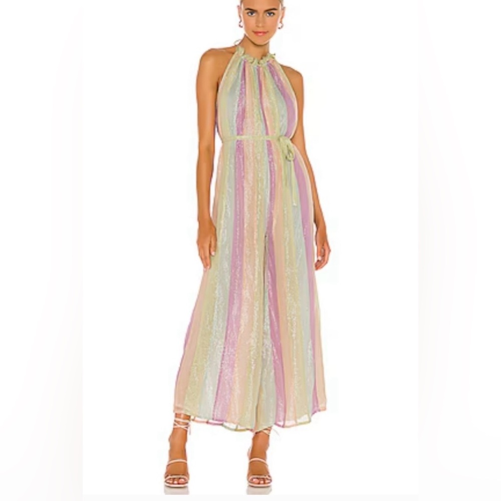 Sundress Official Multicolor Striped Halter Jumpsuit